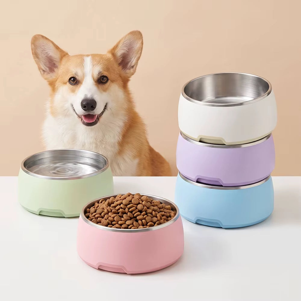 Dog Bowl Stainless Steel Dog Water and Food Bowls Cat Bowls Spill Proof Puppy Insulated Pet Bowl Supplies Great for Home Travel