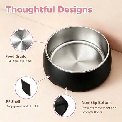 Dog Bowl Stainless Steel Dog Water and Food Bowls Cat Bowls Spill Proof Puppy Insulated Pet Bowl Supplies Great for Home Travel