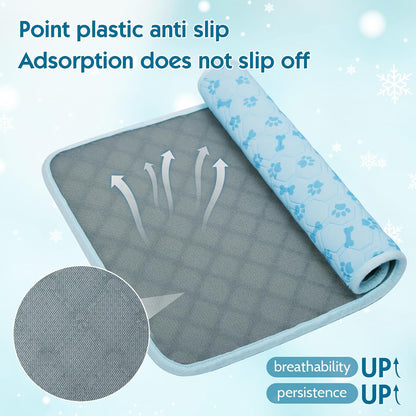 Cooling Mat for Dogs, Q-Max 0.5 Dog Cooling Pad | Lightweight Portable, Non-Toxic Washable, Ideal for Pet Bed, Crate & Car to Relieve Summer Heat