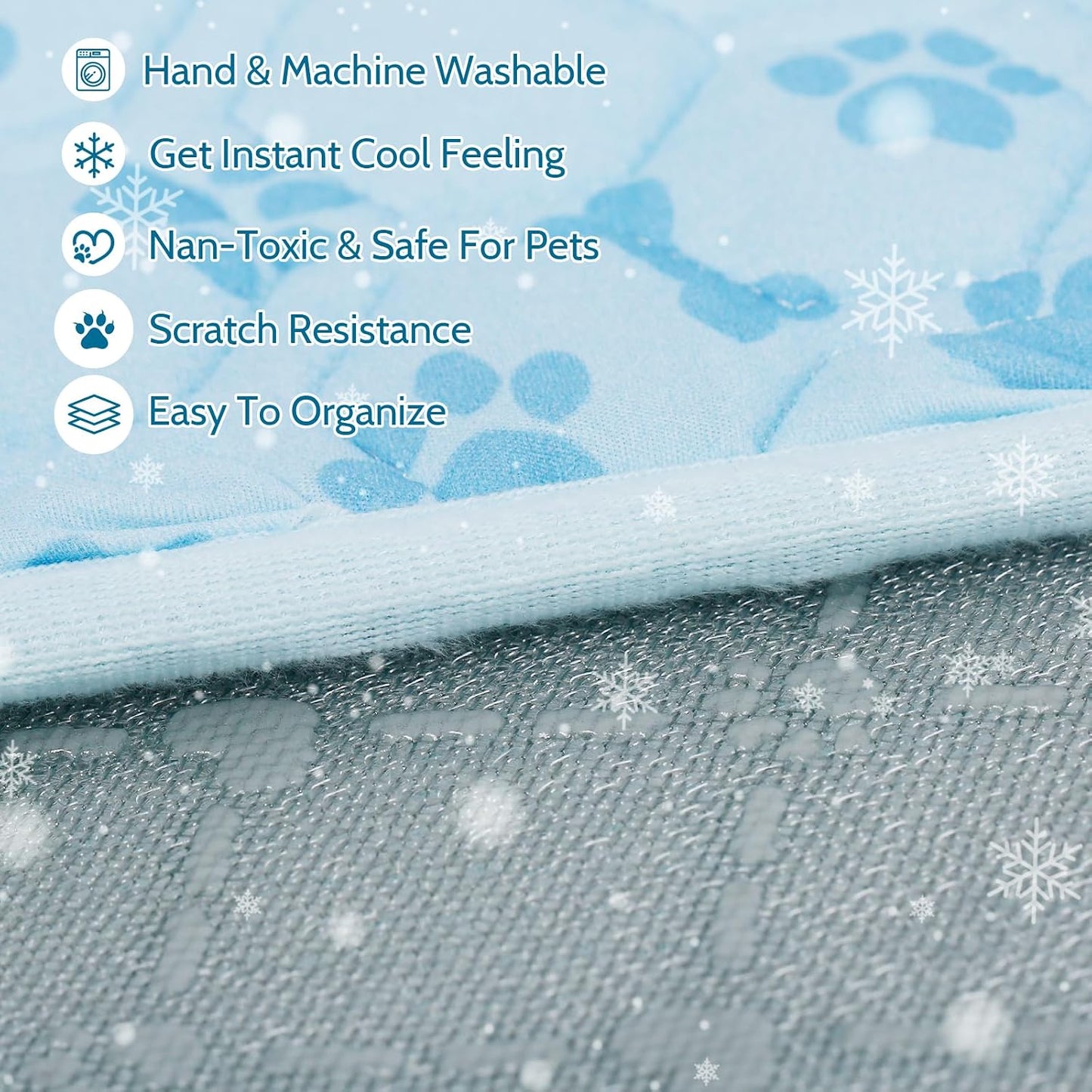 Cooling Mat for Dogs, Q-Max 0.5 Dog Cooling Pad | Lightweight Portable, Non-Toxic Washable, Ideal for Pet Bed, Crate & Car to Relieve Summer Heat