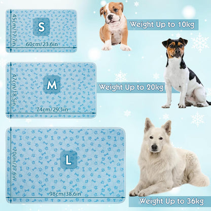 Cooling Mat for Dogs, Q-Max 0.5 Dog Cooling Pad | Lightweight Portable, Non-Toxic Washable, Ideal for Pet Bed, Crate & Car to Relieve Summer Heat